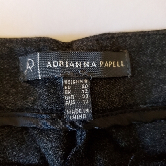 Adrianna Papell Charcoal Gray Knit Pant Sz 8 - Picture 3 of 13